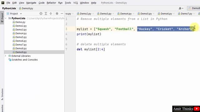 Remove multiple elements from a Python List смотреть онлайн