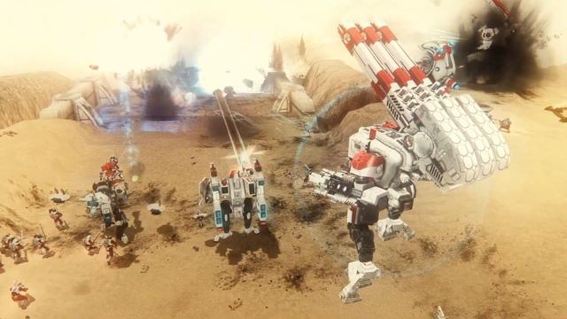 New TAU Battlesuits vs Imperial Guard! - Unification Mod | Warhammer 40K: Dawn of War: Soulstorm смотреть онлайн