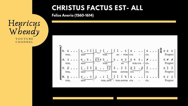 Christus Factus Est - Felice Anerio (1560-1614) - Video Score All смотреть онлайн