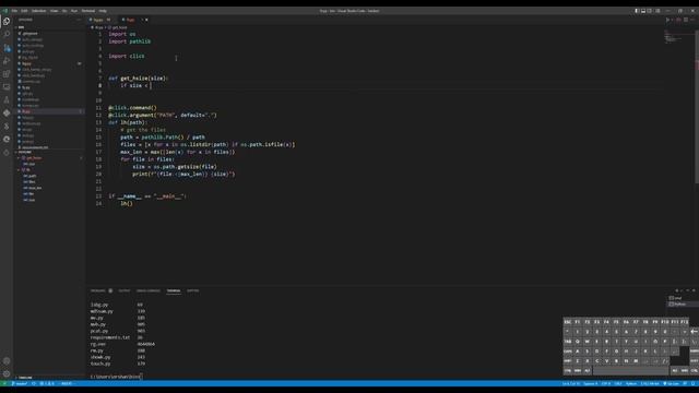 Python Command Line Using Click | 2022 | a tool show file size смотреть онлайн