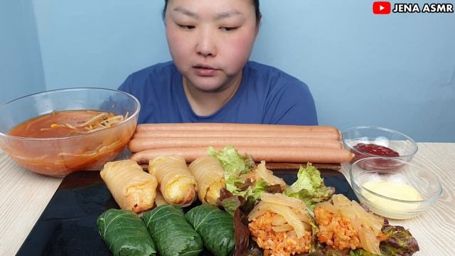 먹방 고기쌈장 만들어서 김치콩나물국? 김치쌈밥, 깻잎쌈밥, 상추쌈밥 만들어 먹기 ♥ 리얼사운드 ASMR MUKBANG Eating Show Real Sound