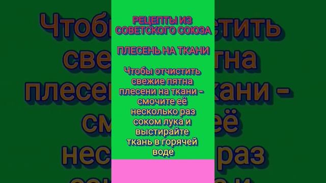 рецепты из Советского Союза: плесень на ткани #плесень смотреть онлайн