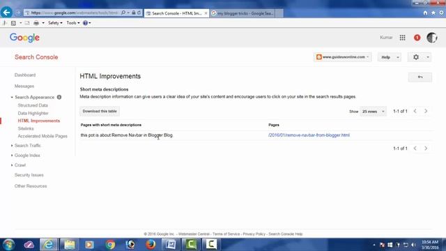 Google Webmaster Tools HTML Improvement and Site link Tutorials in Hindi and Urdu 6 смотреть онлайн