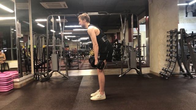 Д3 RDL с гантелями медленно 3*6 10кг смотреть онлайн