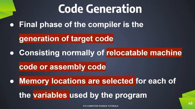 Phases of a Compiler - Part 3 (KTU CS 304 Compiler Design - S6 CS/IT - Module 1) смотреть онлайн