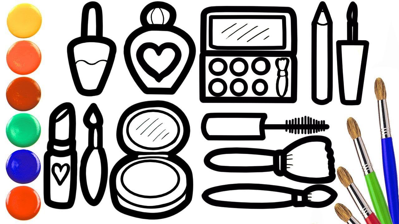 How to draw a set of cosmetics for children/Cómo dibujar un conjunto de cosméticos para niños смотреть онлайн