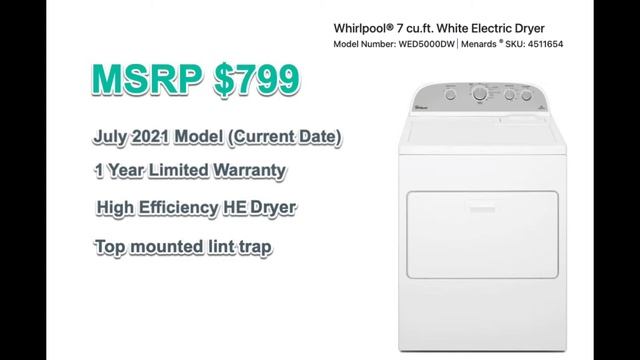 Whirlpool HE Washer and Dryer Review - 2021 WTW5000DW WED5000DW смотреть онлайн