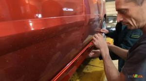 Установка порогов YUROL на Lada Granta - Проект «Гранта на прокачку»