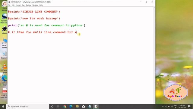 #2 How to use comment in python | Single line & Multi lines Comment | Python Tutorial For Beginners смотреть онлайн