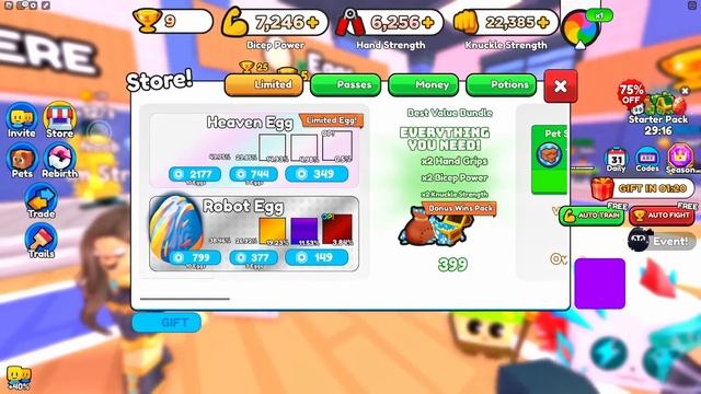 My Brother is SUPER STRONG in Roblox Arm Wrestle Simulator! смотреть онлайн