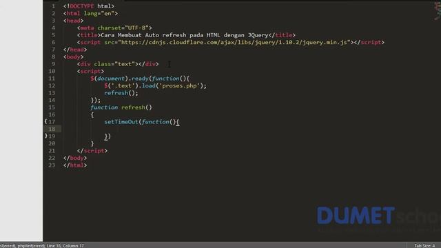 Membuat auto refresh dengan JQuery смотреть онлайн