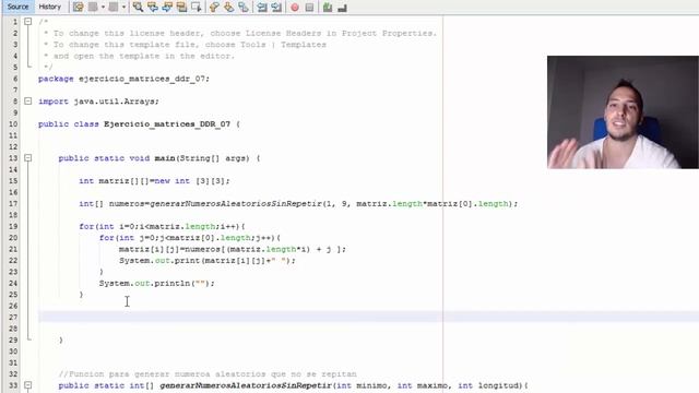 Ejercicios Java - Matrices #4 - Generando números no repetidos смотреть онлайн