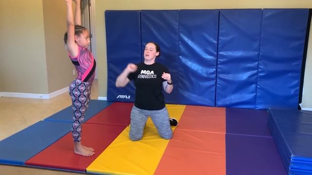 How to do a BACK ROLL at home! MGA Gymnastics смотреть онлайн
