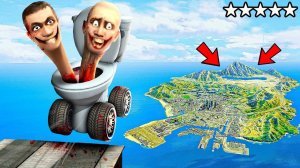 ПРЫЖКИ НА СКИБИДИ ТУАЛЕТЕ ЧЕРЕЗ ВСЮ КАРТУ В ГТА 5 МОДЫ! ЭКСПЕРИМЕНТ ОБЗОР МОДА В GTA 5 ОНЛАЙН MODS