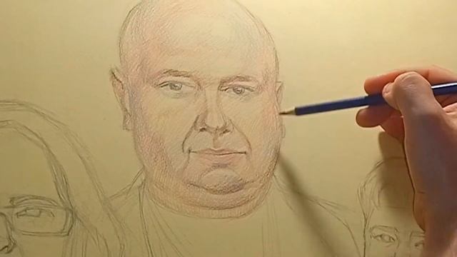 Рисуем портрет акварельными карандашами сухим способом/How to draw with watercolor pencils смотреть онлайн