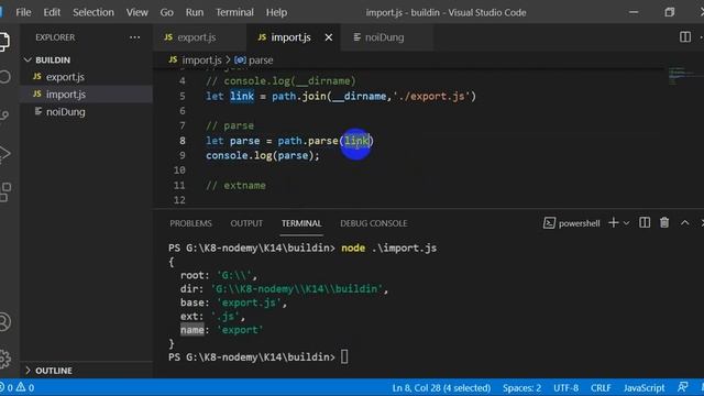 K14 giới thiệu 1 số build in Nodejs смотреть онлайн