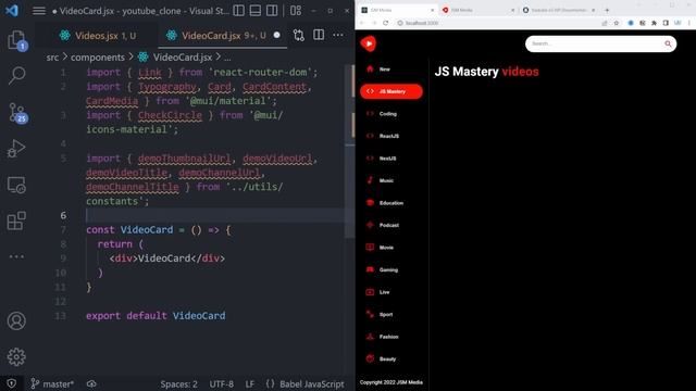 Build and Deploy a Modern YouTube Clone Application in React JS with Material UI 5 | RapidAPI смотреть онлайн