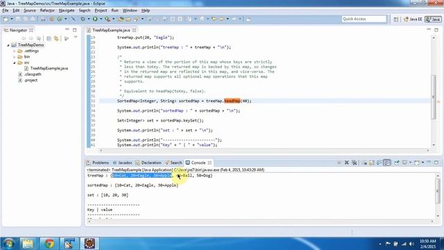 TreeMap (headMap method) | Java Collection Framework смотреть онлайн