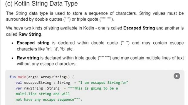 Kotlin DATA TYPES смотреть онлайн