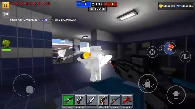 Взломанный Pixel Gun 3d много денег с мультиплеером смотреть онлайн