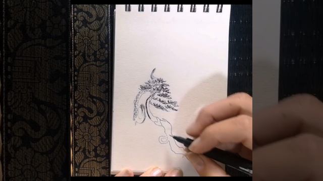 Apprendre à dessiner un arbre graphique, bonsai drawing. démo : Sonia Stella - Sakura Studio смотреть онлайн