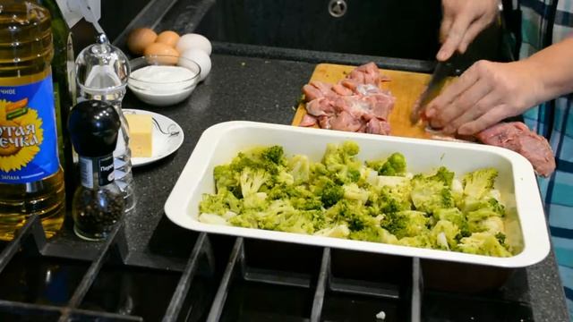 |Запеканка из брокколи и цветной капусты с индейкой| смотреть онлайн