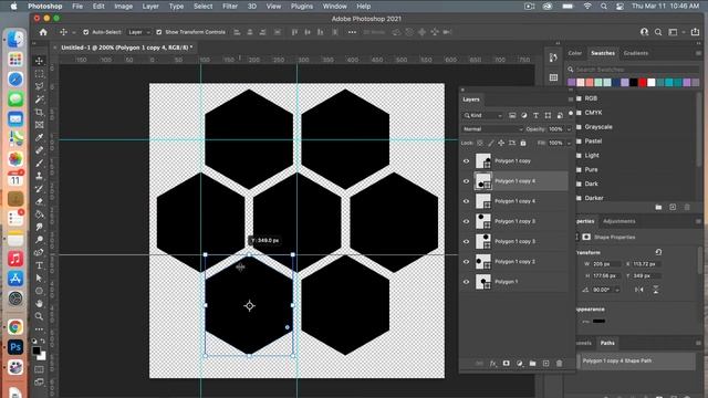 Honeycomb Pattern In Photoshop - Step by Step Tutorial смотреть онлайн
