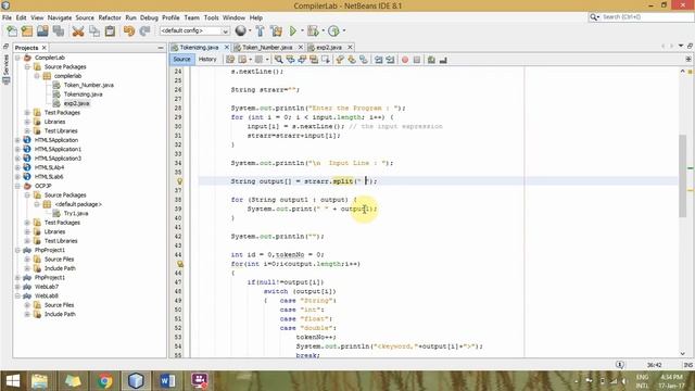 Token Separator : Compiler смотреть онлайн
