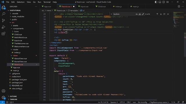 Part-14 | step by step learn vue js 3 from beginner to advance in hindi | For Loop смотреть онлайн