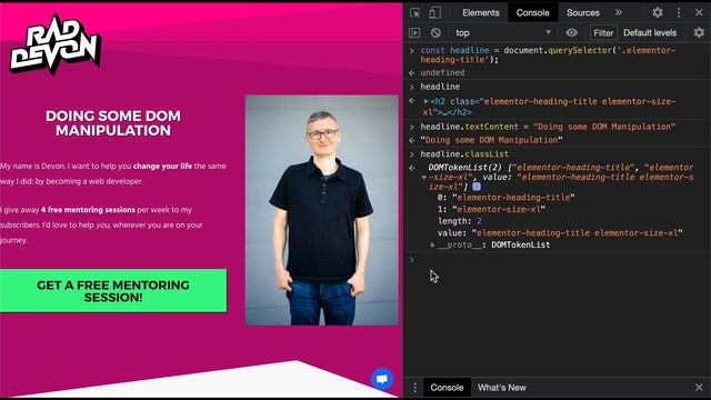 DOM Manipulation with Plain Old Javascript смотреть онлайн