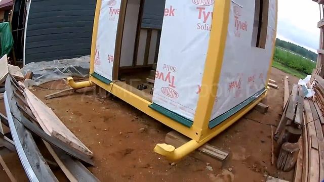 Ветро и влаго защитная мембрана Tyvek при постройке бытовки смотреть онлайн