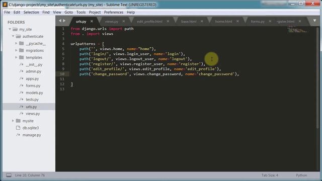 Django Python User Authentication смотреть онлайн