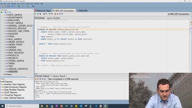 SQL Views in Oracle смотреть онлайн