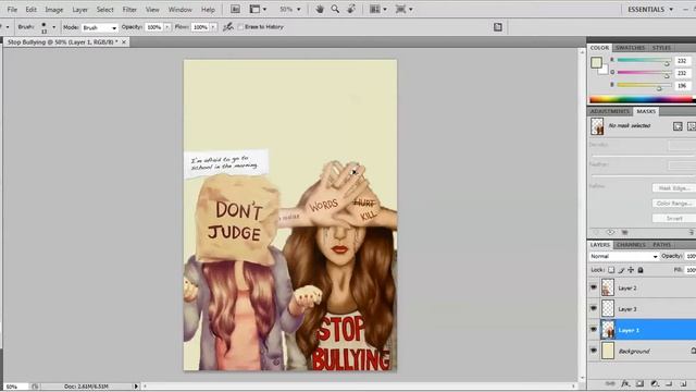 Tutorial Poster Slogan Photoshop CS4 смотреть онлайн