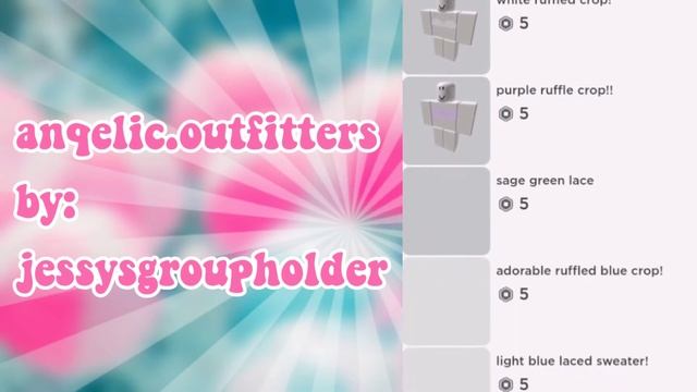 *MY FAVORITE* aesthetic roblox clothing groups *soft preppy cottagecore* смотреть онлайн