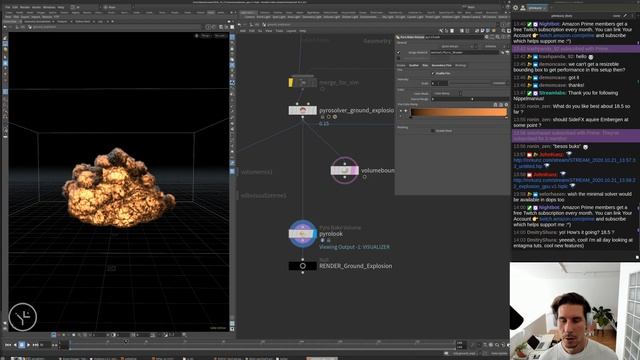 Explosion Setup with 18.5 Minimal GPU #Houdini #Pyro [Stream 2020 10 21] смотреть онлайн