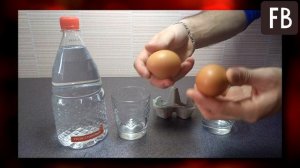 Старый фокус - как засунуть яйцо в бутылку, не разбив скорлупы? 1 способ