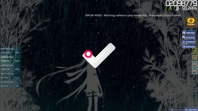 osu! #1 Mangekyou Kotoge Mai // Oracle 5* смотреть онлайн