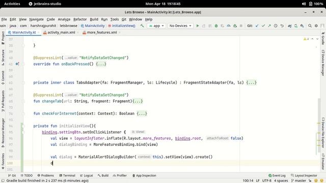 22.Material Alert Dialog With Custom View | Android Studio Kotlin смотреть онлайн