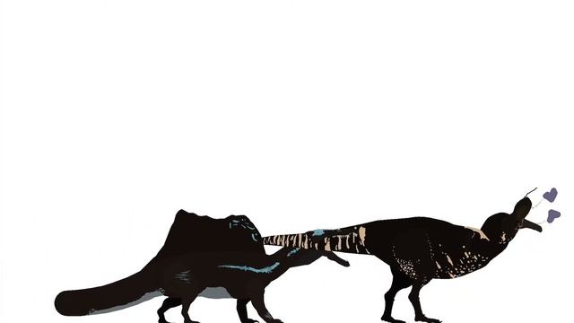 Tyrannosaurus Rex Vs Spinosaurus Aegyptiacus - Stick Nodes Dinosaur Battle Animation