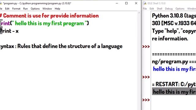 Python (#save #indentation #Case_Sensitivity #Python_Syntax) смотреть онлайн