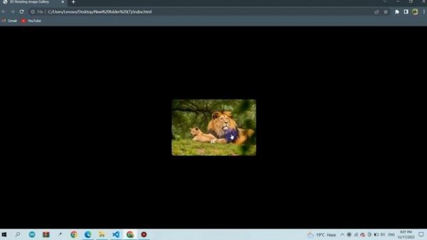 Pure CSS 3D Rotating Image Gallery | HTML and CSS project | Creative JS Coder