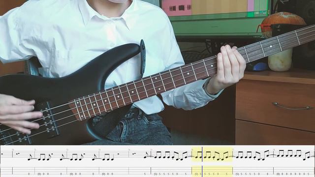 Big Spring - Keep The Lights On Me (Bass cover with tabs on screen) смотреть онлайн
