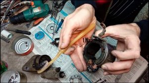 Как снять стартер, как разобрать и смазать. Двигатель В20В. Honda CR-V 1996г.