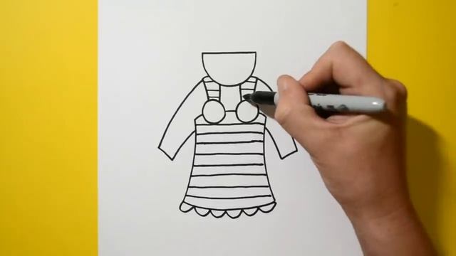 How to Draw a Doll Using the Word Doll - Very Easy! смотреть онлайн
