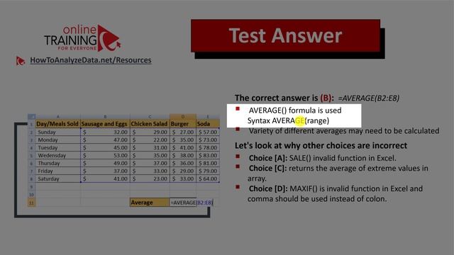 Can you Answer this Excel Test Question: How to Calculate Weekly Sales Average? смотреть онлайн