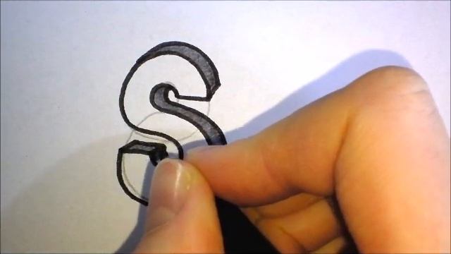 How to draw the letter S in 3D | Hoe teken je de letter S in 3D смотреть онлайн
