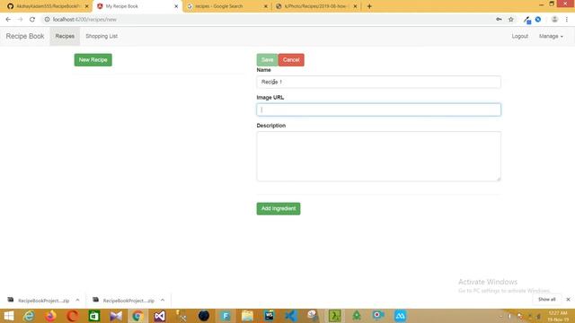 recipe book project in angular | angular project with source code | angular projects смотреть онлайн