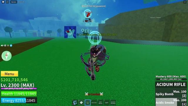 PvP With Acidum Rifle + Paw | Blox Fruits | Update 17.2 | GL Roblox смотреть онлайн