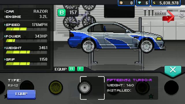 Pixel Car Racer - NfS Razor BMW смотреть онлайн